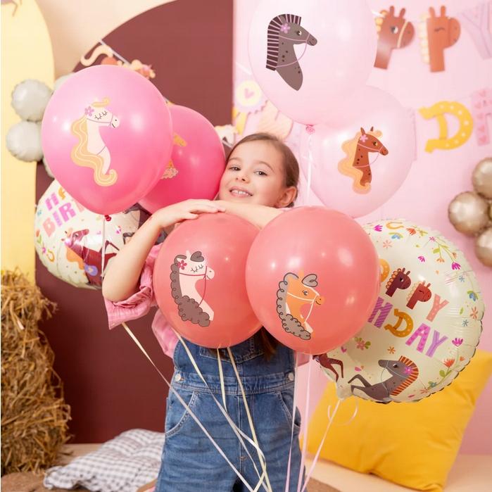 Balony Lateksowe Koniki Konie Kucyki Koń Mix Urodziny Dekoracja 30Cm 6Szt.