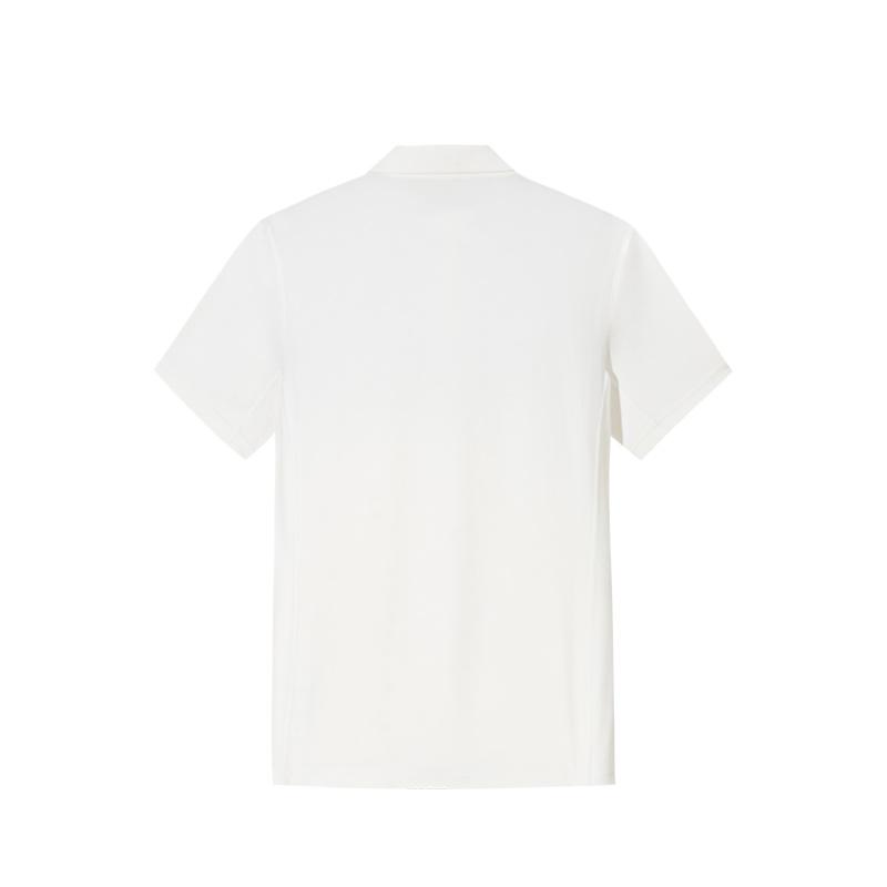 Anta Outdoor Series Sports Casual Simple Solid Color Pullover Short Sleeve Polo Shirt Women tops Ivory 162526107-1
