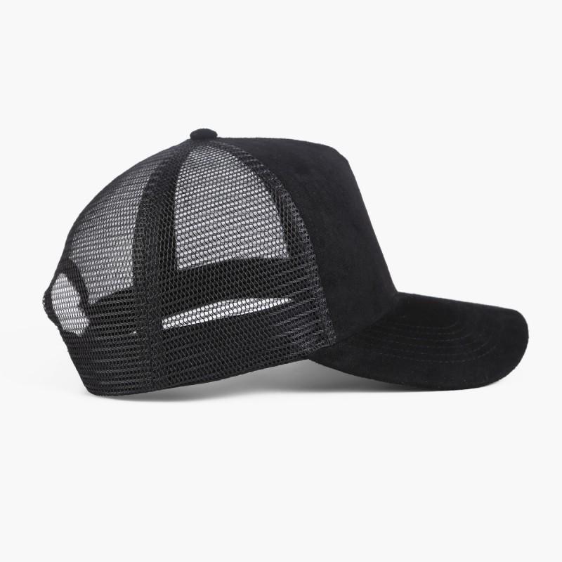 Unisex Suede 5-Panel Structured Baseball Cap With Mesh Back Breathable Sun Hat Outdoor Sports Casual Wear