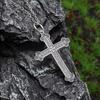 Geometric Retro Cross Necklace Electroplated Finish Unisex Accessory Fashion