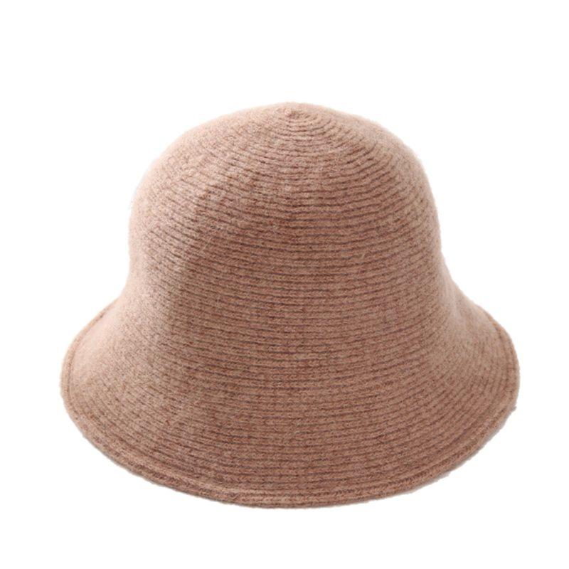 Christmas Eve Knitted Fisherman Hat Warm Solid Color Woolen Basin Cap for Winter 1 хаки