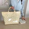 Large Capacity Transparent PVC Waterproof Tote Bag Women Commuter Handbag