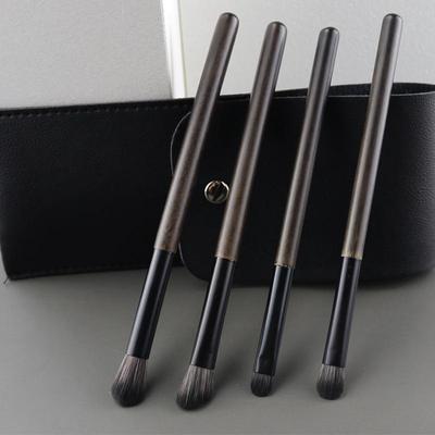 Eyeshadow Brush Set - 4-Piece Soft Bristles for Eye and Nose Blending, Portable Makeup Brushes