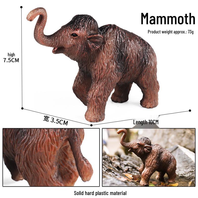 Children's Elephant Model: Wildlife African, Asian, Mammoth & Gomphothere Zoo Cognitive Toy