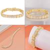 18k Gold-Plated Luxury Diamond Horseshoe Bangle for Women’s Stylish Design