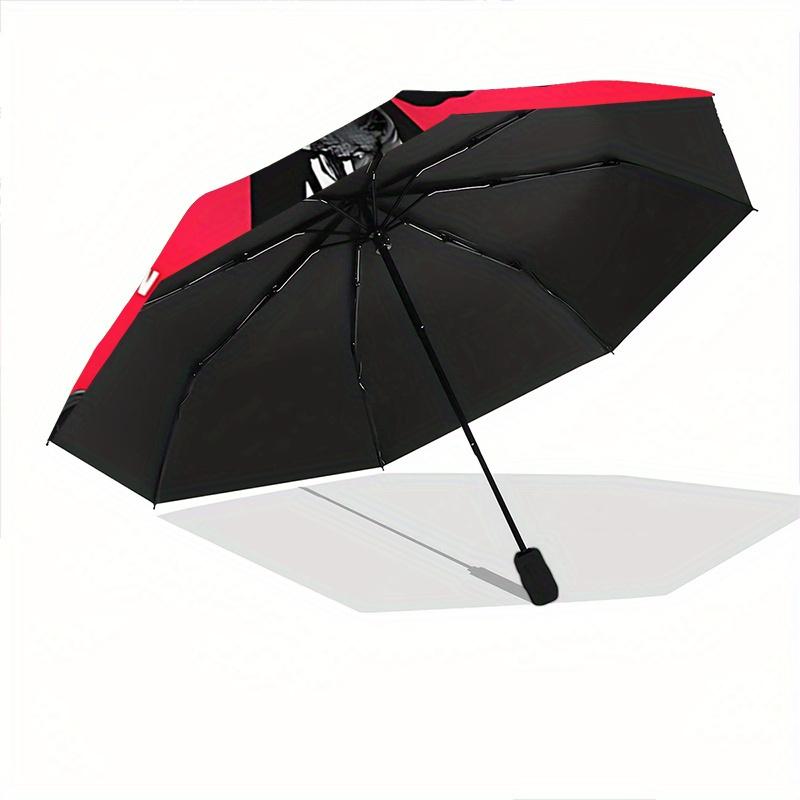 1pc Resident Evil Pattern Umbrella, Fashionable, Personalized, High-Value Folding Umbrella, a Must-Have for Summer, 8-Rib Durable Iron Frame, Tri