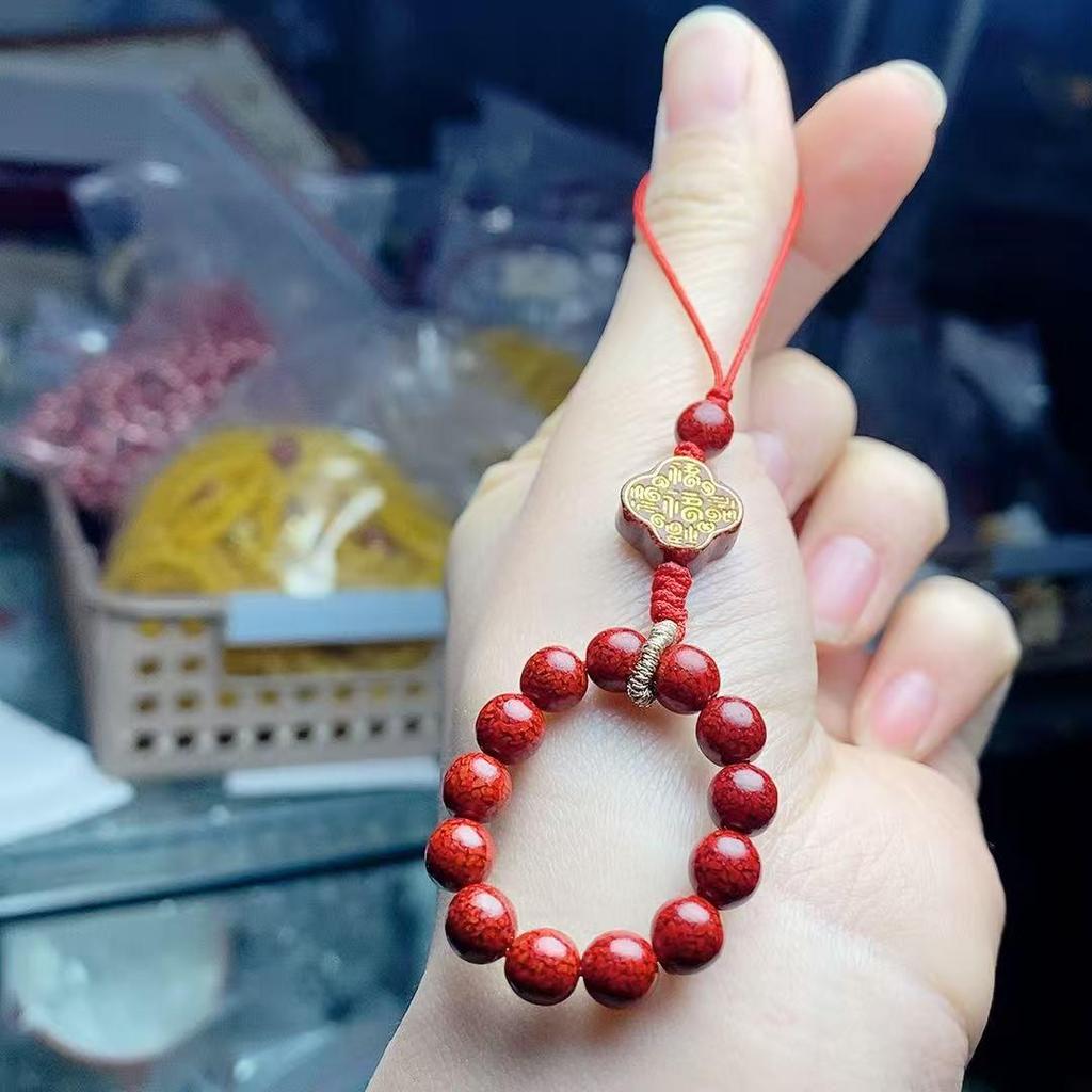 Medium Crystal Sand Phone Charm: Versatile, Fashionable, Exquisite Unisex Chinese Style