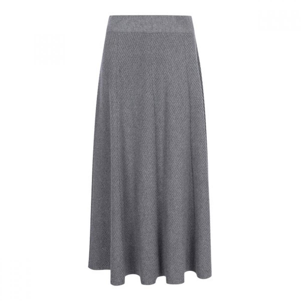 Ggpx New York Pearl Ruffle Knit Maxi Skirt Gobsk026f