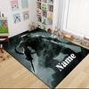 Custom Name "Dark Warrior's Legend" Carpet Rug Customizable Soft Washable Anti-Slip Home Living Room Sofa Mats Personalized Rug. 090998
