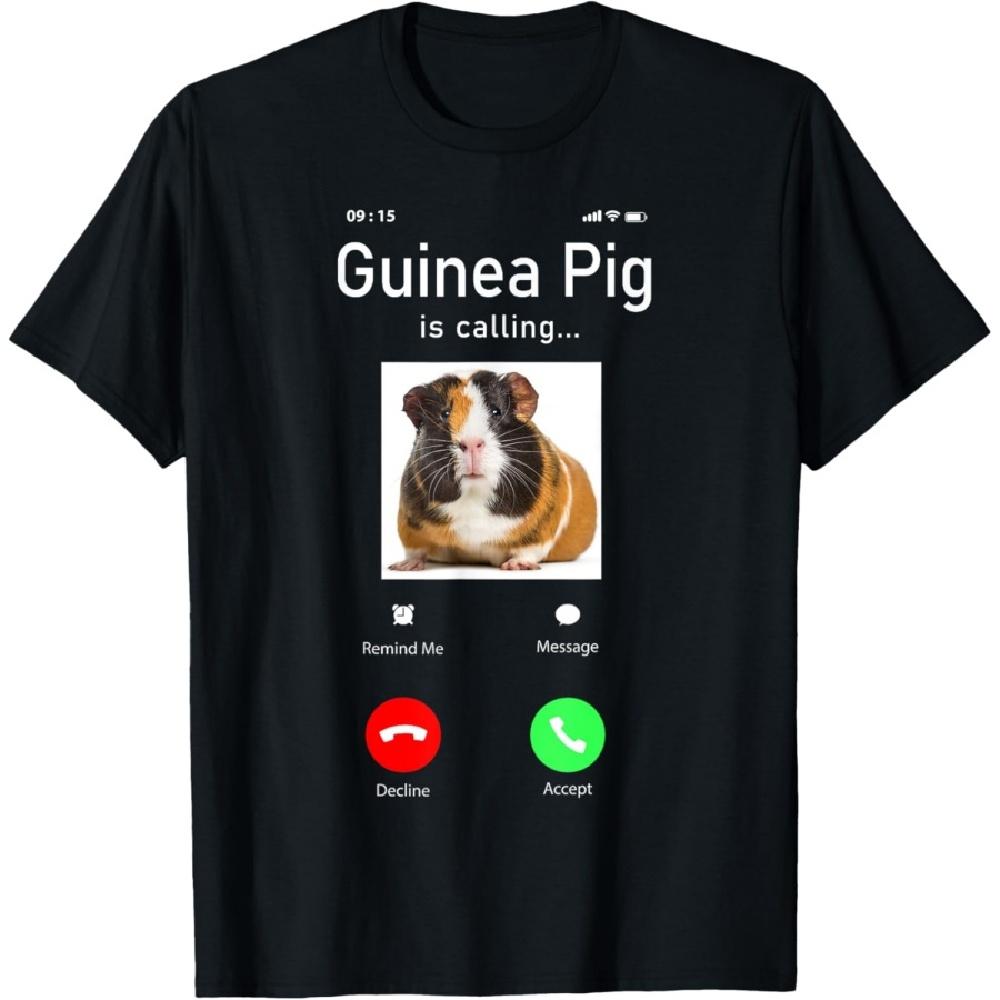 Морская свинка Дисплей телефона Морская свинка звонит Футболка XXXXXL чёрный