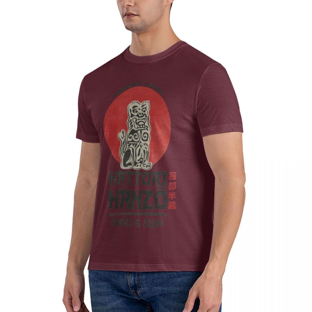 Hattori Hanzo Kill Bills Printed T-Shirt Funny Mens Short Sleeve Loose Oversized Tees
