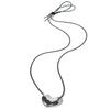 Trendy Swirl Pendant Rope Necklace with Customizable Leather String for Stylish Outfits Parties and Casual Wear
