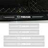 4PCS Car Threshold Protector Transparent Decorative Badge Sticker for Mazda 3 Atenza CX50 CX7 Axela CX30 CX90 CX3 CX5 MX5 CX60 GF6