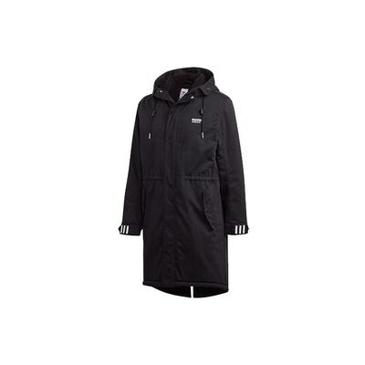 Originals Langer Gepolsterter Parka Mit Fell Warm Hoher Kragen Mittellang Kapuzenbaumwollmantel Für Winter Herrenmantel Schwarz FL0021