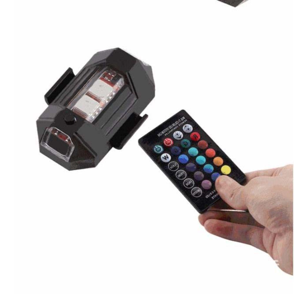 RGB LED Strobe Light 7 Color Motorcycle Signal Light Lamp Motorcycle Warning Light Vehicle Use