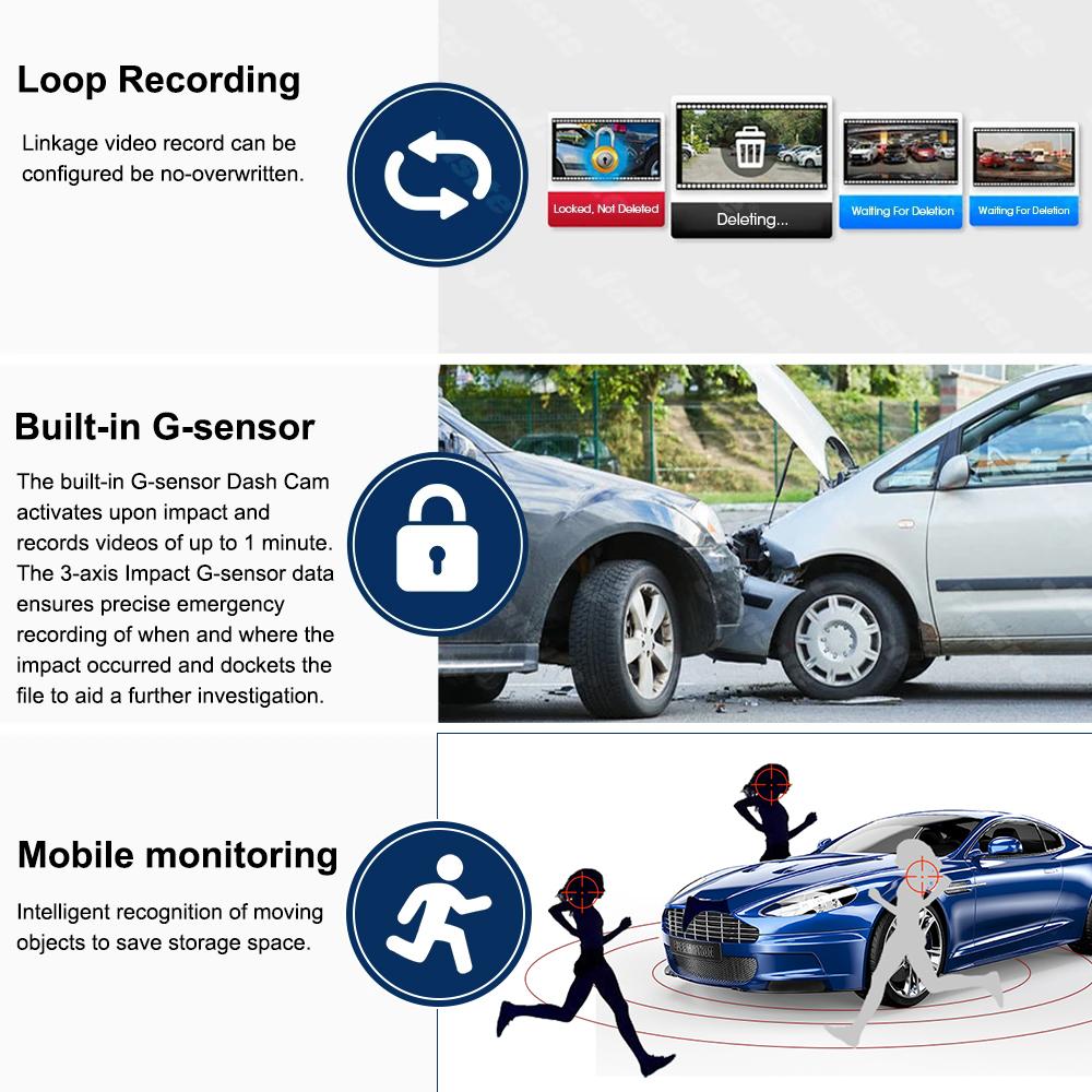 Rearview Mirror Dash Cam for Cars 10inch 2K HD WIFI Touch Screens Car DVR Stream Media Car Recorder Dual Lens Car Assecories