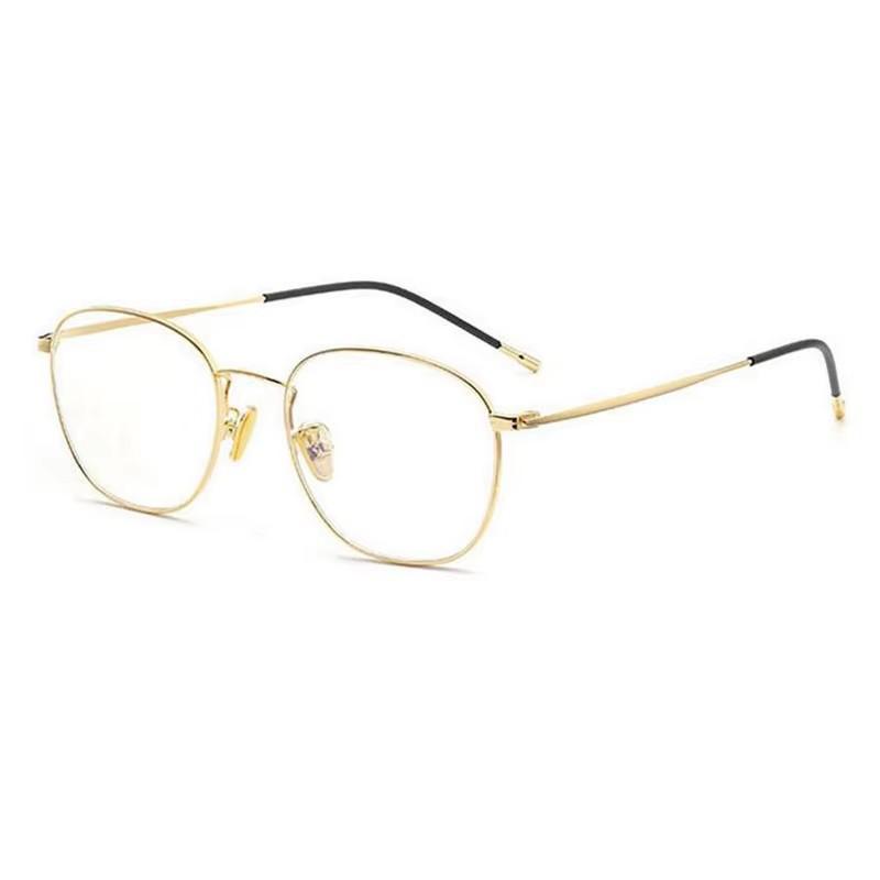 

5815 Anti Blue Ray Photochromic Oval Optical Glasses Prescription Metal Frame Shortsighted Hyperopia Progressive Eyewear Single Version&1.56&None