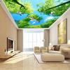 3D-Himmel-Tapete Deckenhimmel-Wandbild Sonnenlicht-Wald-Deckenwandbild