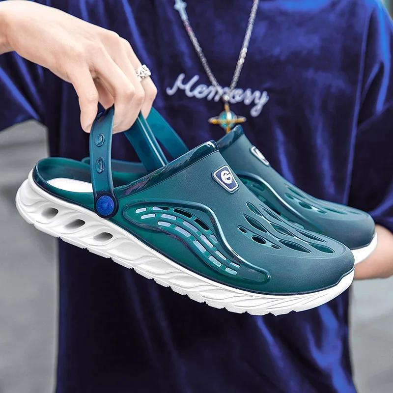 Fashion 2025 Summer Beach Sandals Non-Slip Breathable Men's EVA Clogs Sandals Trendy Garden Holes Shoes Men Flip Flops Botas Para Hombre