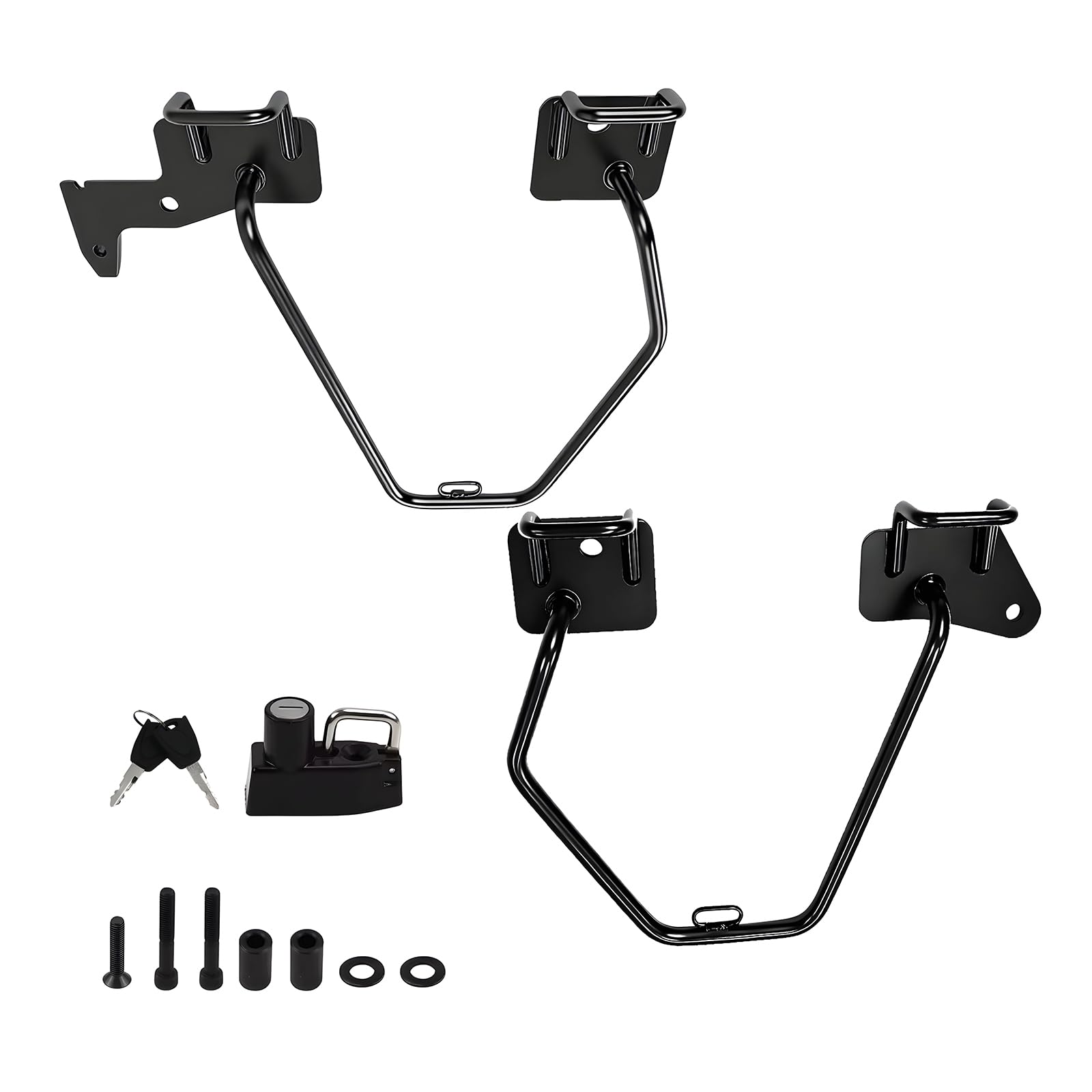 

YASICA Side Bag Supports for GB350 Left and Right Set with Helmet Waterproof and Motorcycle Side Bag Supports (21-23) Holder, Rust-Resistant (Black) чёрный