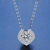 Collana Pendente in Argento Sterling S925 di Alta Gamma con Moissanite - Regalo Lussuoso per Lei