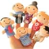Ensemble de 6 Marionnettes à Doigts Poupée Peluche Bébé Marionnette à Main Dessin Animé Famille Marionnette à Main Tissu Théâtre Jouets Éducatifs pour Enfants