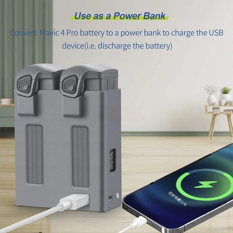 Dual Channel Charger Hub For DJI Mavic 4 Pro Intelligent Flight Battery Butler Bidirectional Housekeeper Manager  Accessory