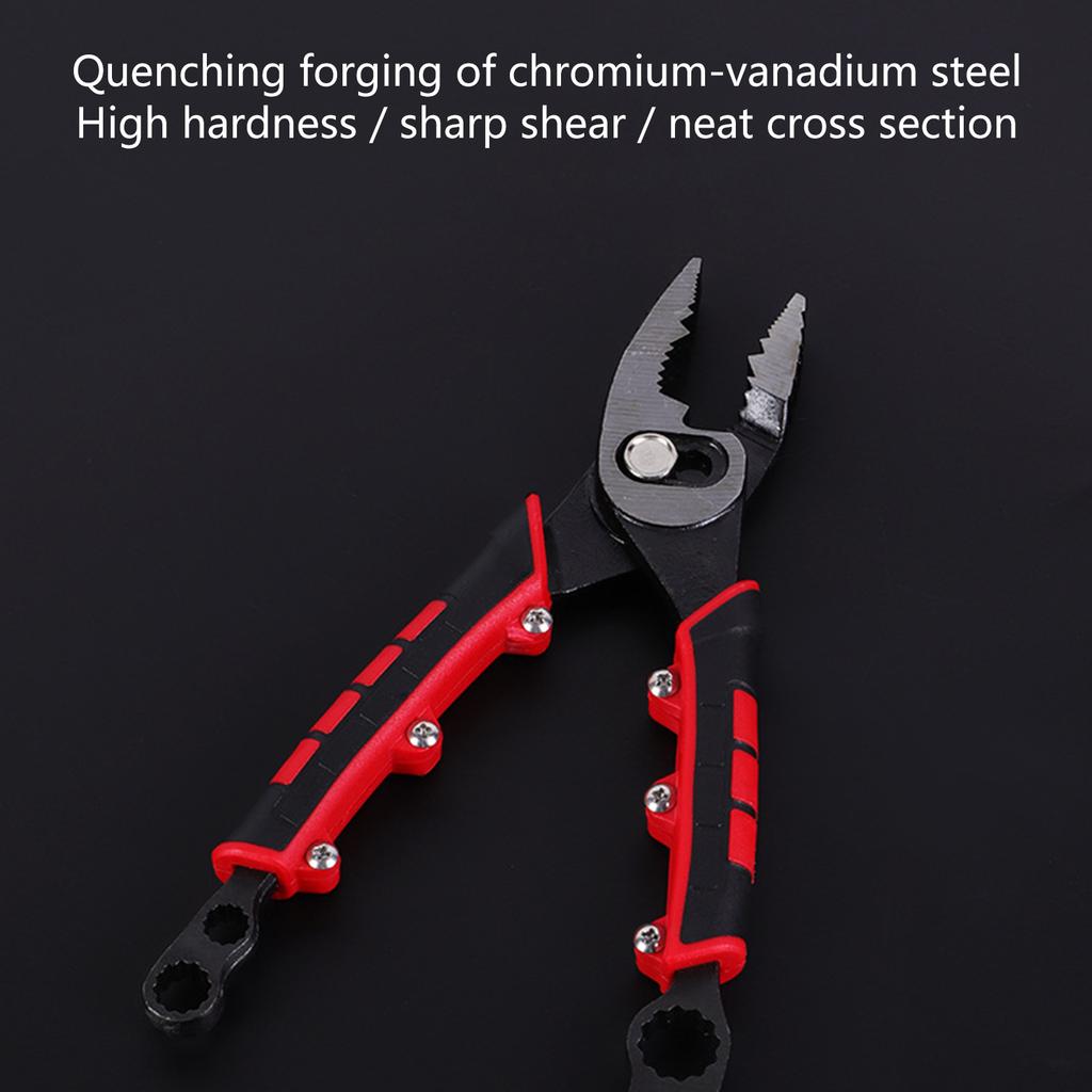 Nail Pulling Plier 8Inch Slip Joint Plier Multifunctional Carp Plier with Plum Wrench for Home Screw Extraction Pliers