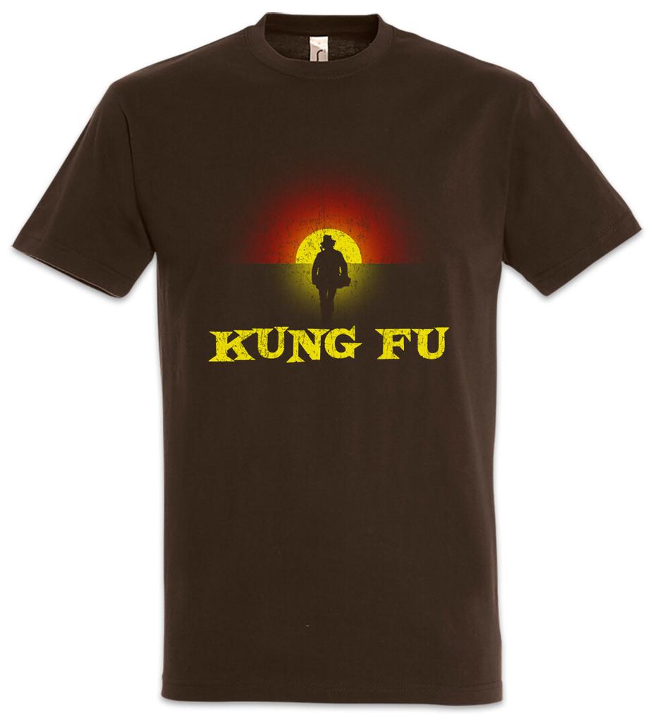 Kung Fu Gehen Silhouette T-Shirt Herren Damen T-Shirts Oberteil Kampfsport Bruce Arts Symbol Lee Karate
