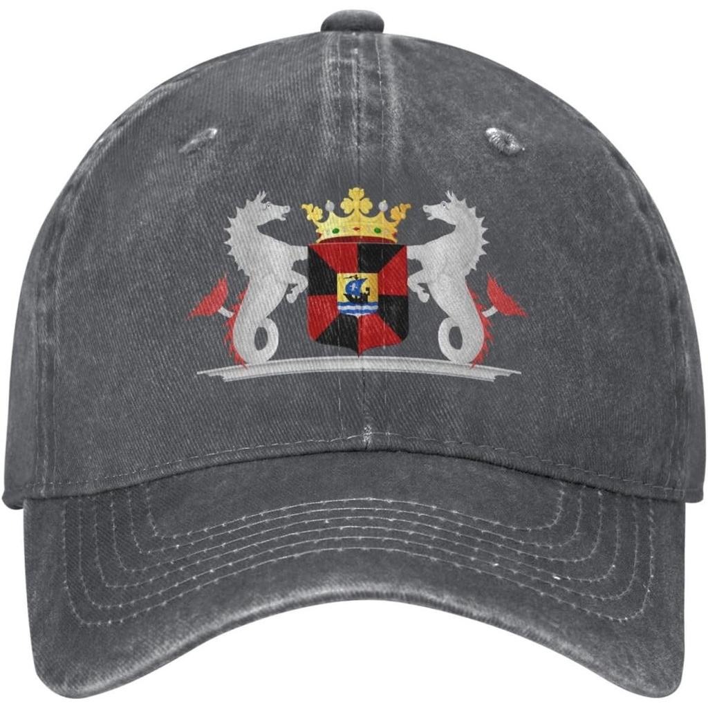 Almere Coat of Arms Baseball Cap Vintage Washed Denim Style Adjustable Dad Hat for Unisex Women