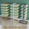 Multi-layer Yoga Mat Rack – Large Capacity Iron Shelf for Studio Storage