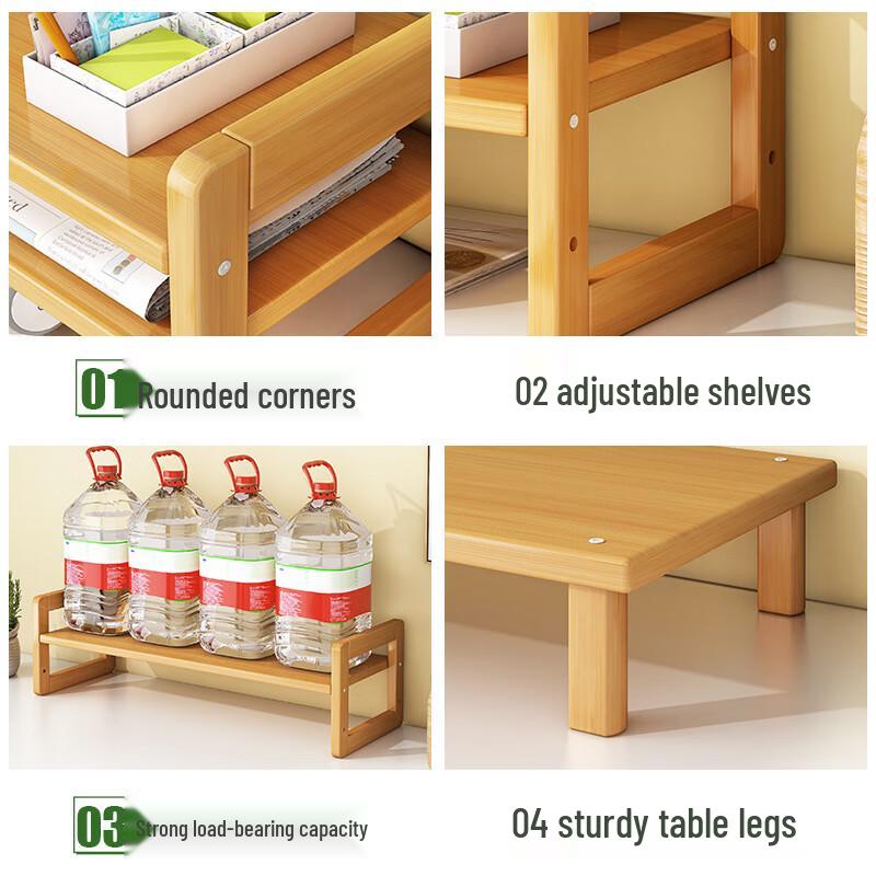 Office Desktop Monitor Riser Stand with Storage