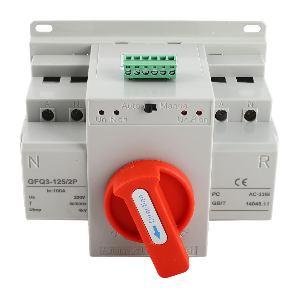 Dvounapájecí automatický přepínač AC230V 100A 2P ATS Mini generátorový přepínač