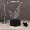 3D Flying Dragon Acrylic Visual Night Light Colorful Touch Night Light Suitable for Bedroom, Study, Reading Room