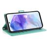 For Samsung Galaxy A16 5G/4G Wallet Case Butterfly Floral Imprint PU Leather Phone Cover with Wrist Strap
