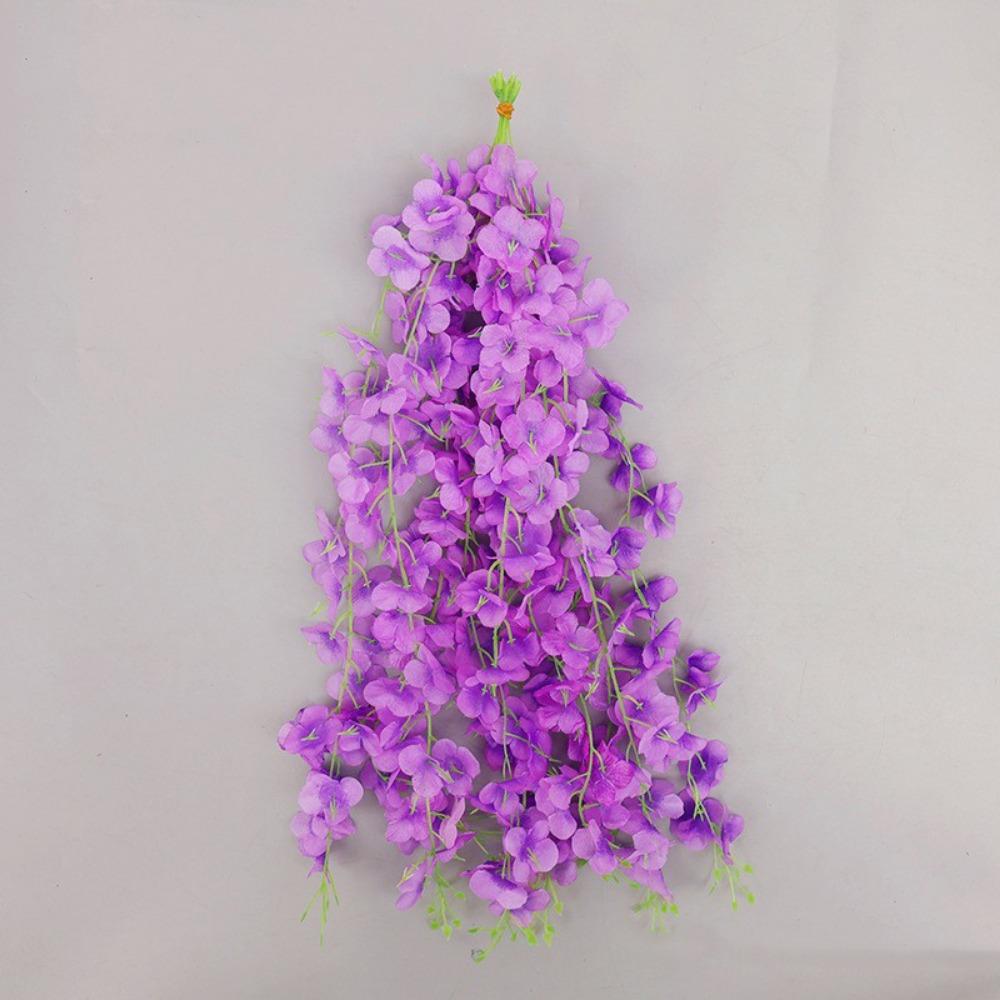 10PCS Multicolor Vine Wreath Silk Petals Flower Vine Garland Silk Flowers String  Scene Ornament