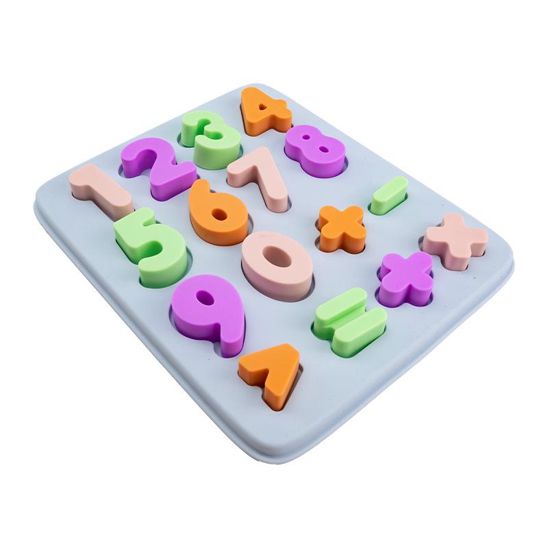 Silicone Educational Puzzle Toy for Kids - Number & Shape Learning