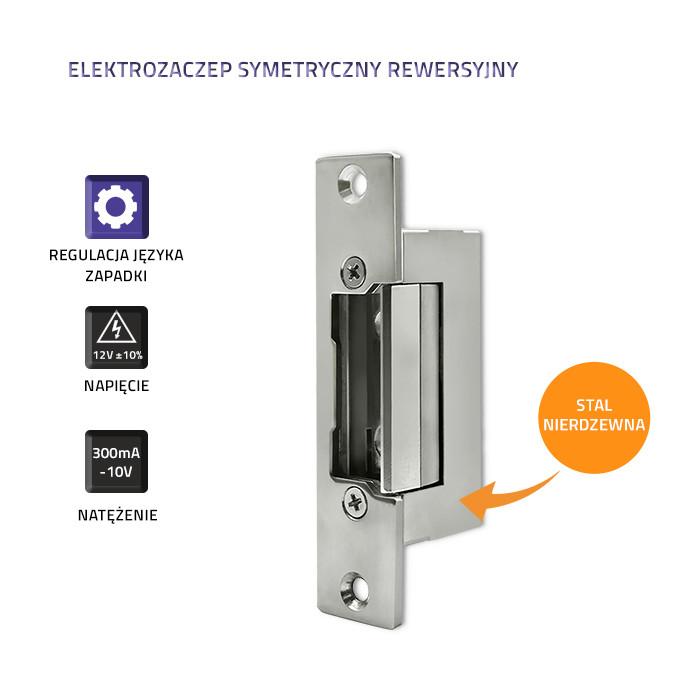 Qoltec Simetrik Ters Çevrilebilir Elektrikli Kilit | 12V | Paslanmaz Çelik