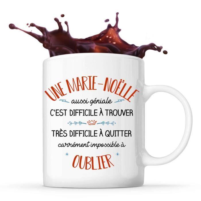 Tasse Mug Une Marie-Noëlle aussi géniale - Cadeau Prénom Surnom Nom de Famille - Anniversaire Noël