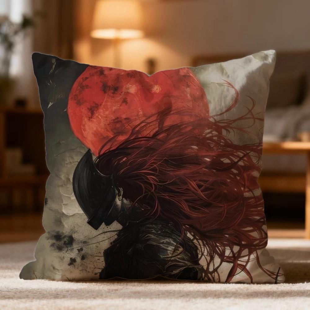 Fashion BBloodborneed Cushion Cover Soft Washable Pillow Case Multi-Scene for Couch Bed Travel Office Use