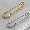10x Metal Kilt Pin Brooch Clasp 5 Holes Safety Pins Brooch Findings for Arts Sewing Crafts 5x1.5cm Fashion Jewelry Gold