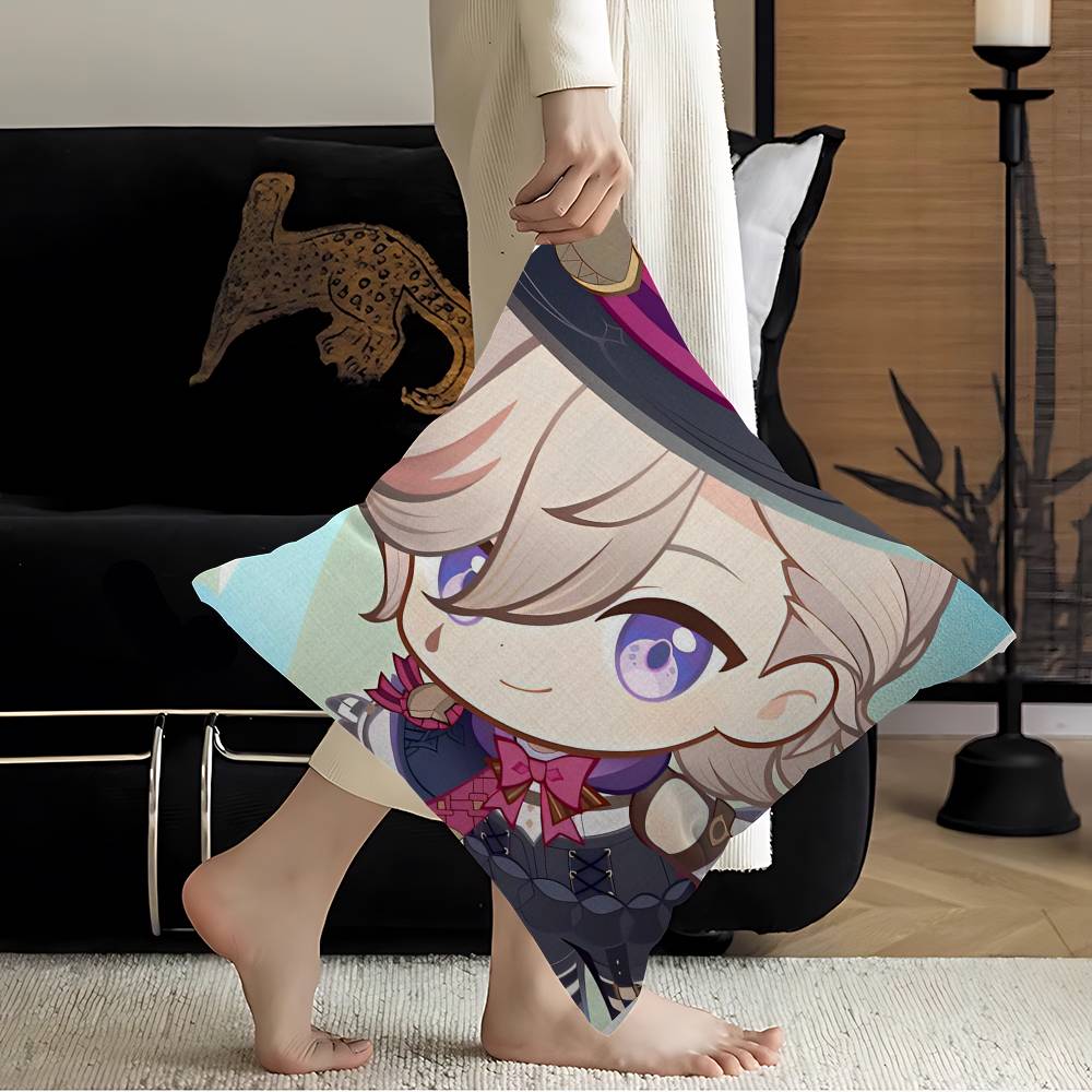 Genshin Impact Lyney Pillow Cushion Cover Pillowcase Living Room Sofa Home Decor Customized