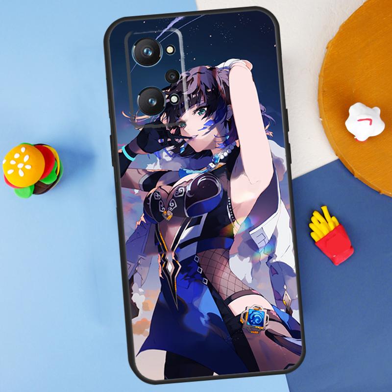 Yelan Genshin Impact For Realme GT Neo 5 3 2 C55 C35 C33 C31 C30 C25 C21Y C15 C11 Realme 8 9 10 11 Pro Plus Case