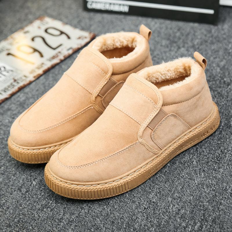 Cotton Men Ankle Boots Autumn Winter Plush Warm Slip-on Mens Loafers Shoes for Home 2024 New Arrivals Low Top Winter Snow Boots