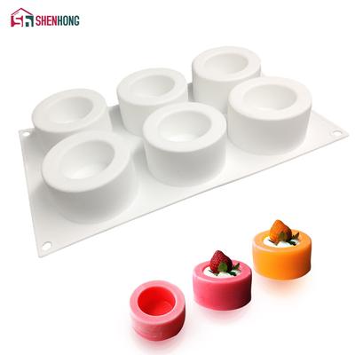 Silicone Mold 6 Holes Pudding Cup Art Cake Mould Pan 3D Silicone Mold Mousse Silikonowe Mould Baking