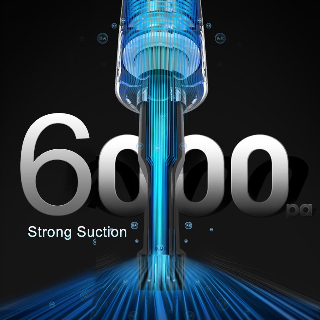 6000PA Handhold Mini Portable Car Vacuum Cleaner Air Duster for car USB wireless charging wet and dry Cleaner New 120W