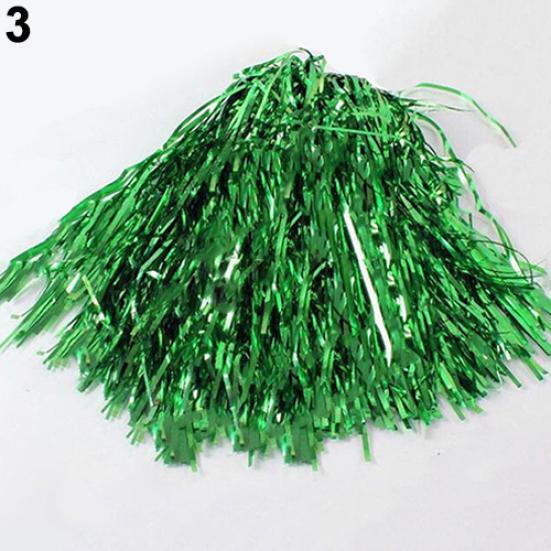 Fankeao 1Pc Metallic Cheerleader Cheer Cheerleading Dance Party Team Match Sports Pom Poms