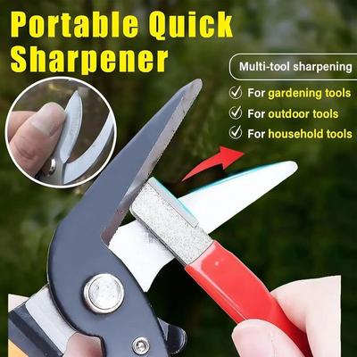 3PCS Portable Quick Sharpener Handheld Knife Grinding Stone Steel Sharpener for Axe Scissors Pocket Kitchen Garden Tools