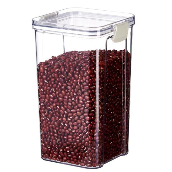 460/700/950/1300/1800ML Kitchen Sealed Storage Box Airtight Moisture-proof Lock Leakproof Dustproof Transparent Rice Cereal Milk