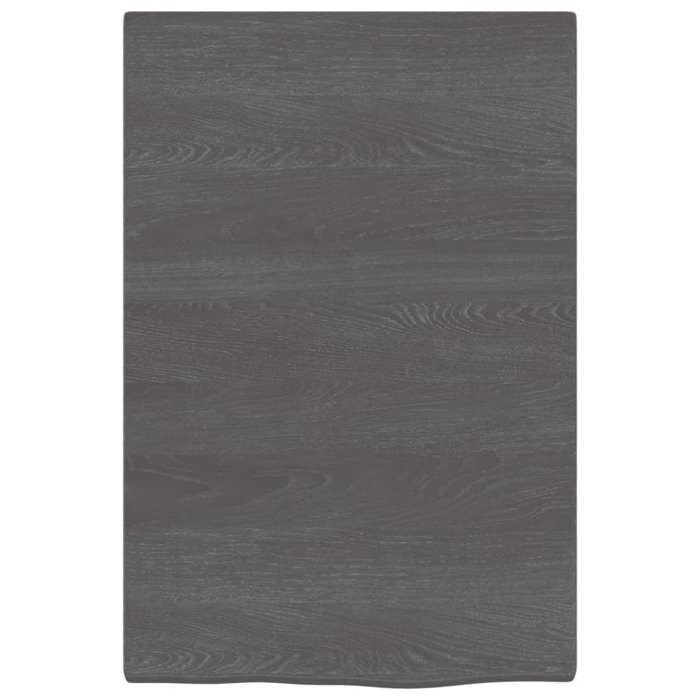 VidaXL Étagère murale gris foncé 40x60x2 cm bois chêne massif traité 363755